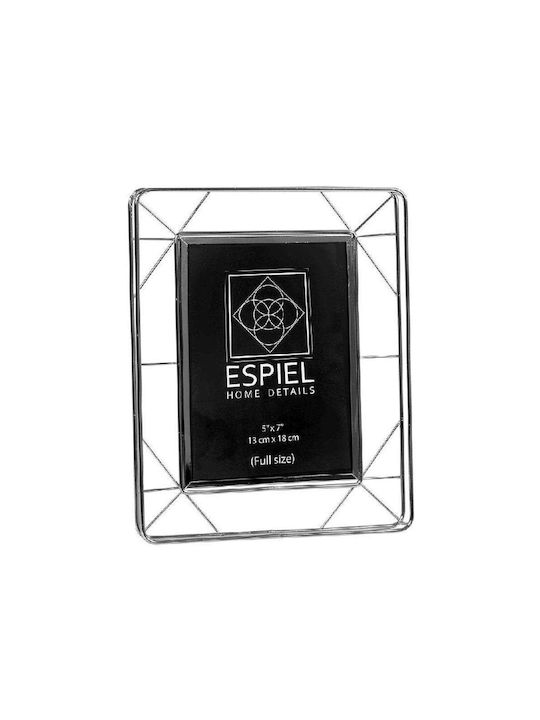Espiel Κορνίζα Μεταλλική Ασημί 2τμχ