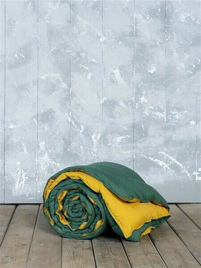 Nima Duvet Cover Set Abalone 220x240cm Double With 2 Pillowcases Green Mustard Beige