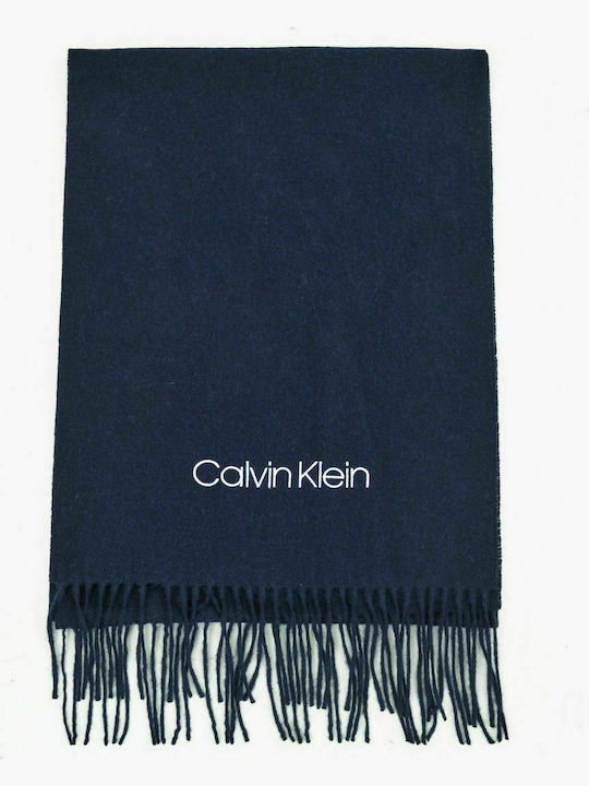 Calvin Klein Ανδρικό Κασκόλ Μάλλινο Navy Μπλε