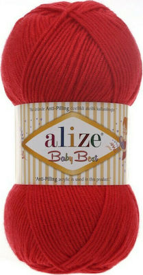 Alize Synthetic Knitting Yarn Baby Best 56 Κόκκινο 240m 100gr