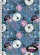 No Fear Spiral Heft Geregelt A4 70 Blätter 2 Themen Flowers Blau 1Stück