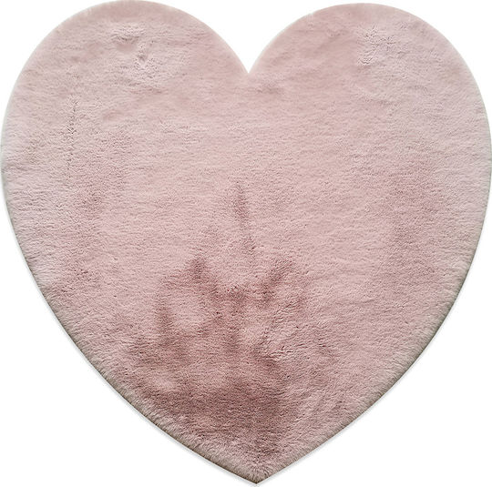 Newplan FC19 Παιδικό Χαλί Καρδιές Pink 120x120cm Πάχους 30mm