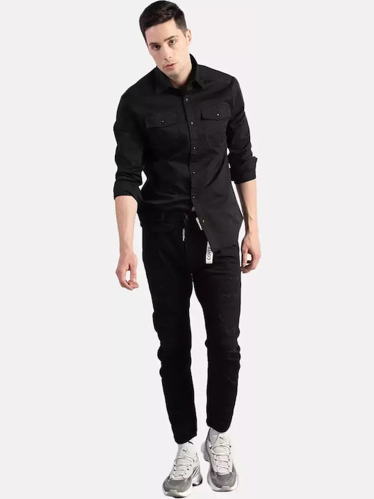 Cover Jeans Caprice G0198 Ανδρικό Παντελόνι Τζιν σε Slim Εφαρμογή Μαύρο