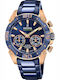 Festina Chrono Bike Hybrid Stainless Steel 45mm Waterproof Smartwatch (Blue Steel Bracelet)