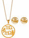 Medisei Gold Plated Steel Set Necklace & Earrings Dalee Mama