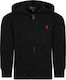 Kinder-Sweatjacke mit Kapuze Schwarz