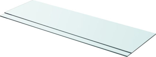 Shelves Wall 2pcs 90x25x0.8cm Transparent Shelves Wall 2pcs 90x25x0.8cm Transparent