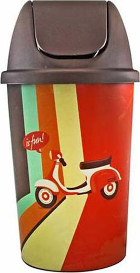 Homeplast Vespa Κάδος Απορριμμάτων Πλαστικός Πολύχρωμος 50lt