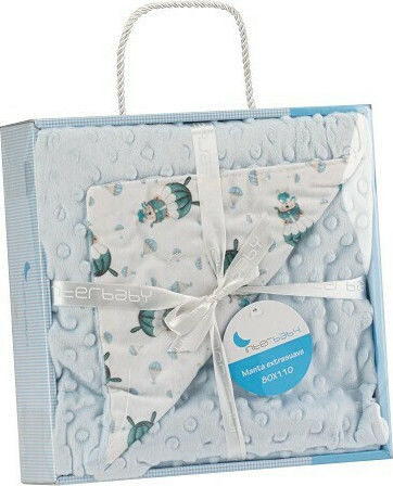 Interbaby Decke Wickeltücher für Kinderzimmer Paracaidista Blau 80x110cm