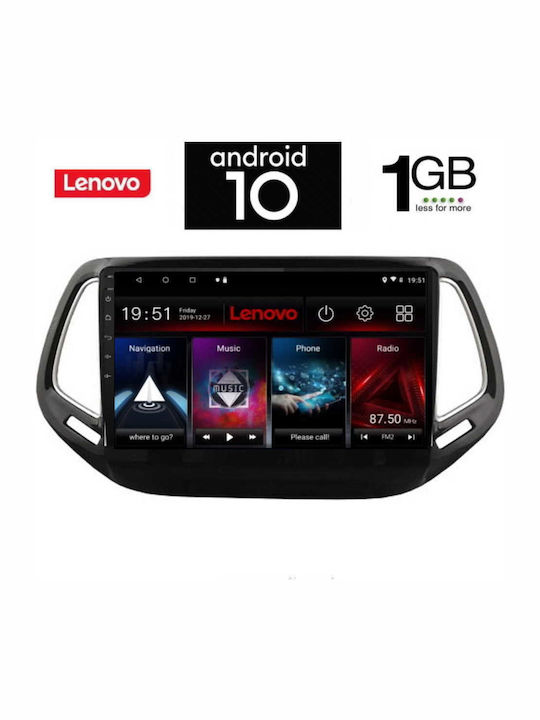 Lenovo Sistem Audio Auto pentru Jeep Busolă 2017> (Bluetooth/USB/AUX/WiFi/GPS/Partitură) cu Ecran Tactil 10.1" IQ-AN X5809_GPS