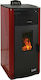 Unimac Σόμπα Pellet 11.7kW Κόκκινη