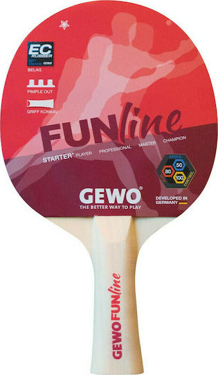 Gewo Bat Fun-Starter Ρακέτα Ping Pong για Αρχάριους Παίκτες
