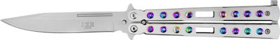 Joker Butterfly Knife Silver