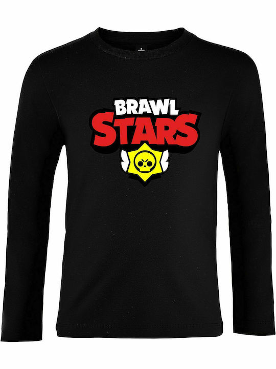 Kinder-Langarm-Shirt "Brawl Stars", Schwarz