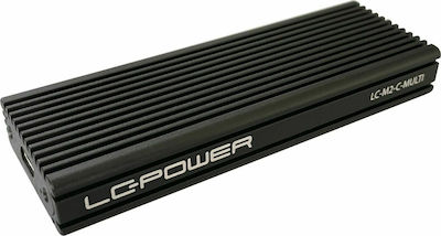 LC-Power Case for Hard Drive M.2 PCI Express / SATA III with Connection USB 3.1 Type-C