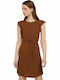 Καλοκαιρινό Mini Φόρεμα με Βολάν Amber Brown