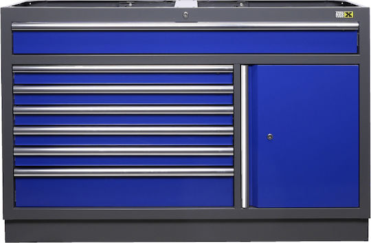 Toolbox4you Metal Căruță cu 7 Sertare și Dulap L136xA46xÎ94.5cm GC13L7