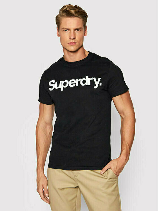 Superdry Ανδρικό T-shirt Κοντομάνικο Μαύρο