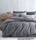 Rythmos Duvet Cover Set Cotton Single with Pillowcase 160x250 Charisma Grey