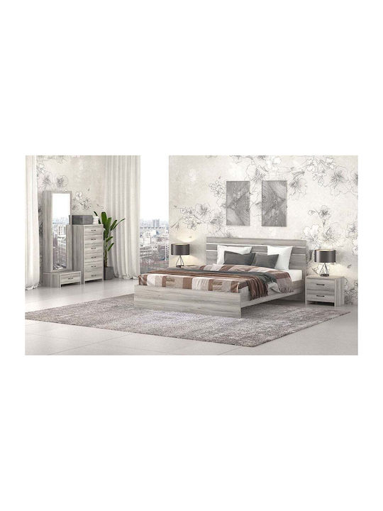 Bedroom Furniture Set No 1 Σταχτί with Slats 160x200cm 6pcs