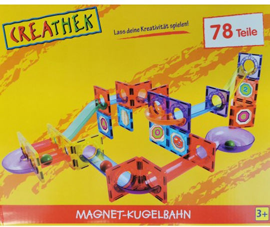 Vedes Magnetisches Spielzeug Bau- und Konstruktionsspielzeug Rutschbahn für Kinder ab 3 Jahren