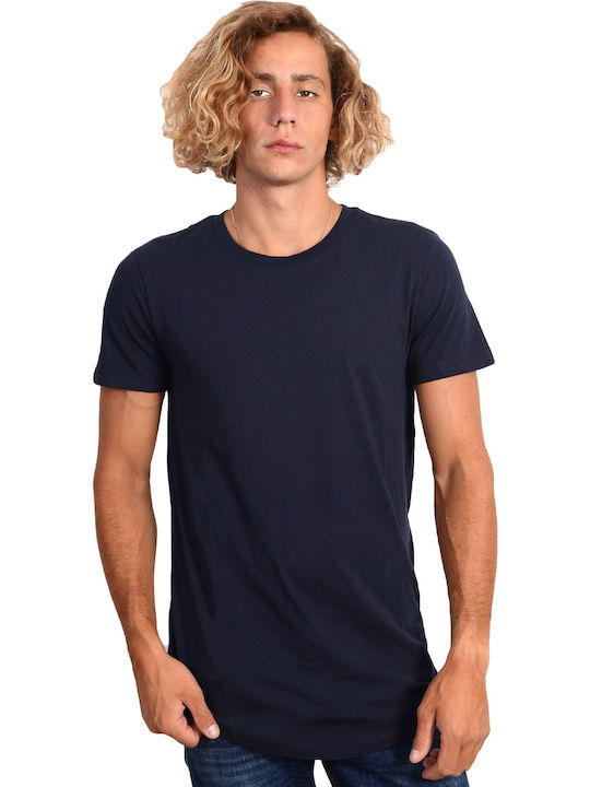 Tom Tailor T-shirt Bărbătesc cu Mânecă Scurtă Albastru marin