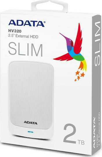 Adata HV320 USB 3.1 Externe HDD 2TB 2.5" Weiß