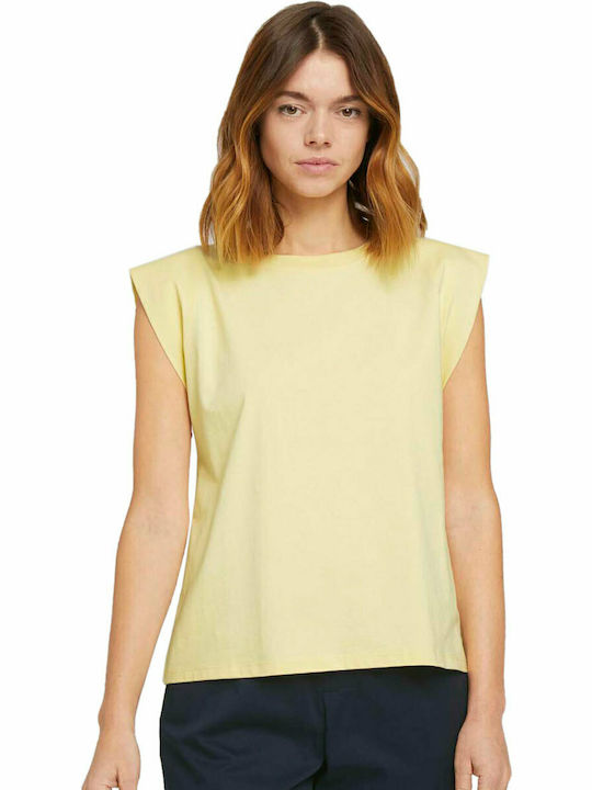 Tom Tailor Summer Women's Blouse Short Sleeve Yellow