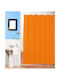 Cyclops Fabric Shower Curtain 180x180cm Orange