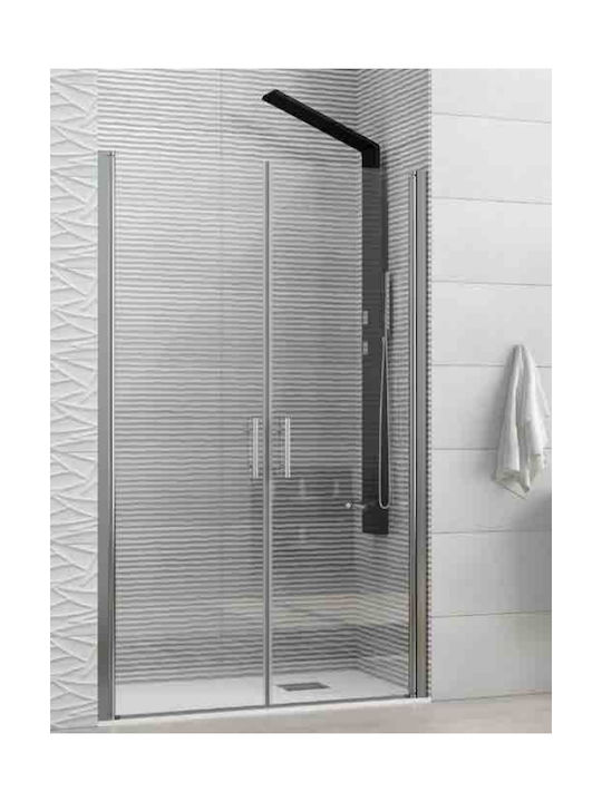 Karag S 28 Sallon Shower Screen for Shower with Hinged Door 90x190cm Clear Glass
