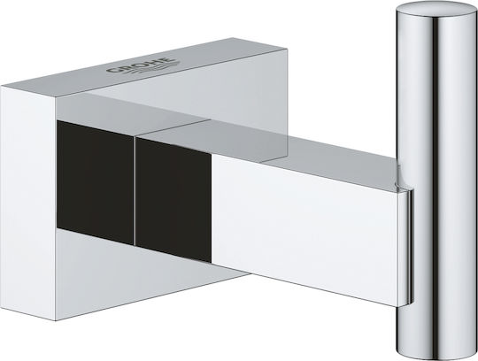 Grohe Cube Single Wall-Mounted Bathroom Hook Silver