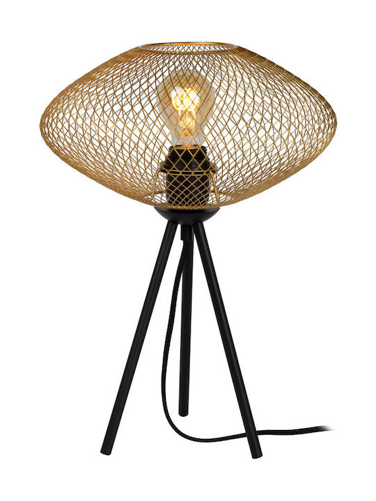 Lucide Lightning Mesh Tabletop Decorative Lamp with Socket for Bulb E27 Gold