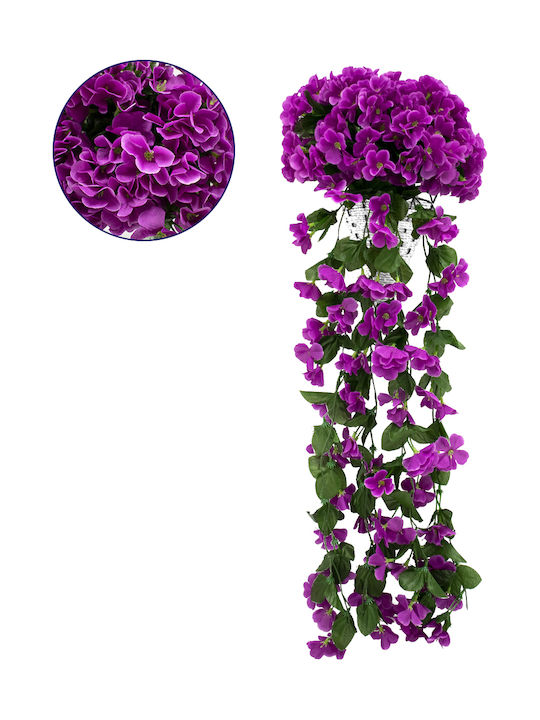 GloboStar Hanging Artificial Plant Violet 80cm 1pcs