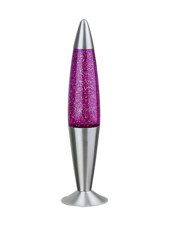 Rabalux Glitter Decorative Lamp Lava Lamp with Socket for Bulb E14 Purple