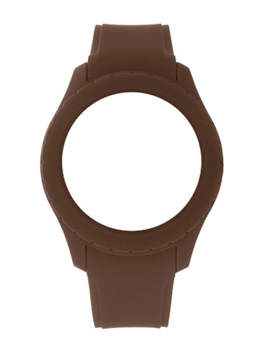 WATX & CO Καουτσούκ Λουράκι Καφέ 49mm
