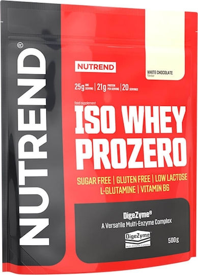 Nutrend Iso Whey Prozero Protein Whey Gluten Free with Flavor White Chocolate 500gr