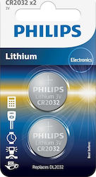 Philips Μπαταρίες Λιθίου CR2032 3V 2τμχ