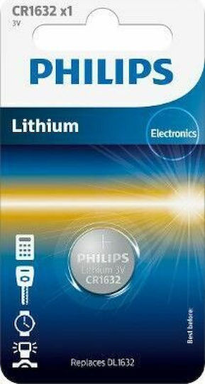 Philips Cr1632 Lithium Watch Battery CR1632 3V 1pcs
