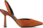 Envie Shoes Γυναικεία Πέδιλα με Λεπτό Ψηλό Τακούνι σε Καφέ Χρώμα