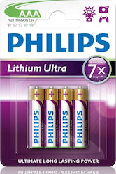 Philips Lithium Ultra AAA 1.5V 4τμχ Philips Lithium Ultra AAA 1.5V 4τμχ