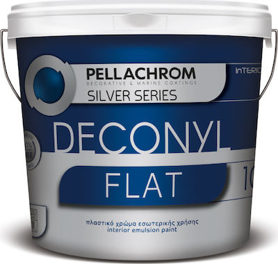 Pellachrom Deconyl Flat Plastic Vopsea pentru Utilizare Intern Alb 10lt