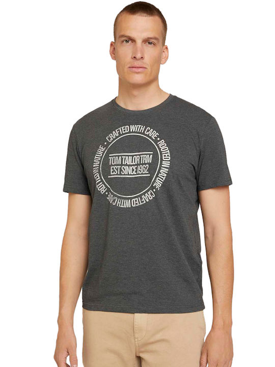 Tom Tailor Herren T-Shirt Kurzarm Gray