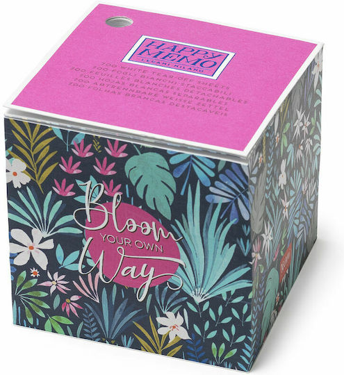 Legami Milano Sticky Note Pads in Cube 9x9pcs Happy Memo Flora