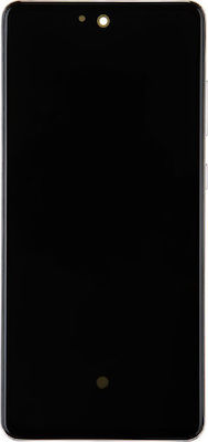 Samsung Mobile Phone Screen Replacement with Frame andTouch Mechanism for Galaxy A72 (White)