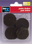 Inofix 3149-4 Round Furniture Protectors with Nail 35mm 4pcs