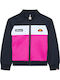 Kids Sweatshirt Cardigan Cropped with Pockets Black Margreti