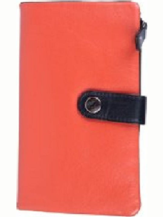 GA Large Leather Women's Wallet Orange