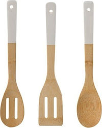 Bergner Bamboo Cooking Utensil Set White 3pcs