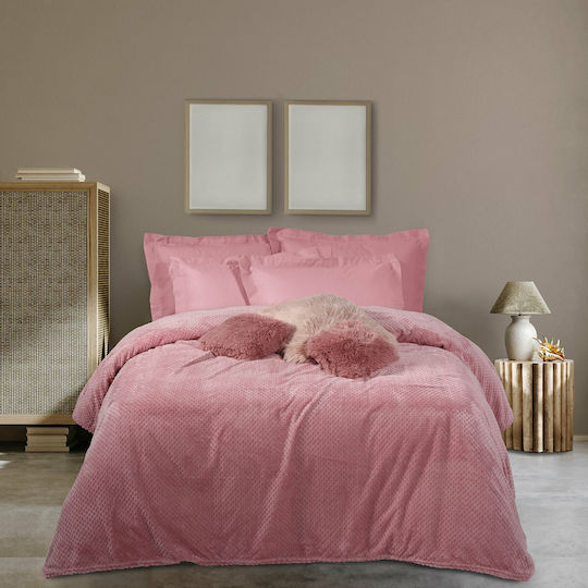 Das Home 0467 Κουβέρτα Fleece Μονή 160x220εκ. Nude