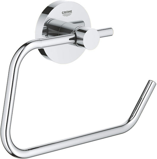 Grohe New Essentials Επιτοίχια Χαρτοθήκη Inox Ασημί